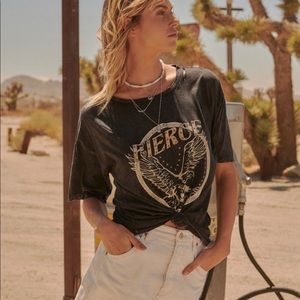 Fierce eagle Vintage wash graphic tee